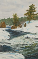 watercolour snow islands